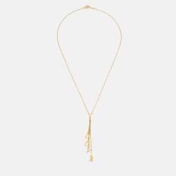 Pre Owned Tiffany & Co. L.O.V.E. Letters Diamond 18k Yellow Gold Necklace