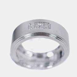 مملوكة مسبقًا خاتم زواج تيفاني & كو ذهب أبيض ألماس مقاس أوروبي 52