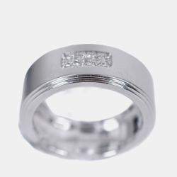 Pre Owned خاتم زواج تيفاني & كو ذهب أبيض ألماس مقاس أوروبي 52