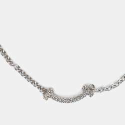 Pre Owned Tiffany & Co. 18K White Gold Diamond Smile Bracelet