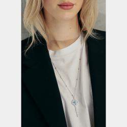 مملوكة مسبقًا قلادة تيفاني & كو. مفتاح فيكتوريا ألماس بلاتين زمرد على سلسلة محطة ألماس