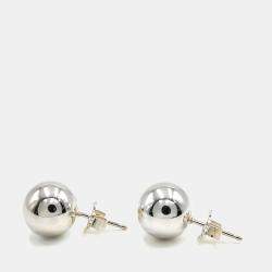 Pre Owned أقراط تيفاني & كو. كرات فضية هاردوير