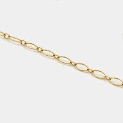 Pre Owned Tiffany & Co. Oval Key 18k Yellow Gold Necklace