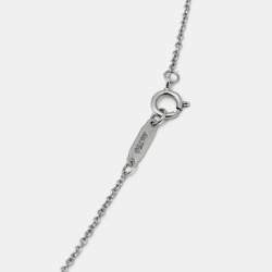 مملوكة مسبقًا Tiffany & Co. Tiffany Keys Diamonds 18k White Gold Necklace
