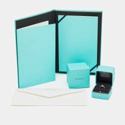 Pre Owned Tiffany & Co. 1 ct Solitaire Diamond Platinum 4 Prong Ring Size 52