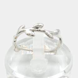 مملوكة مسبقًا Tiffany & Co. Silver Olive Leaf Ring US 7.5