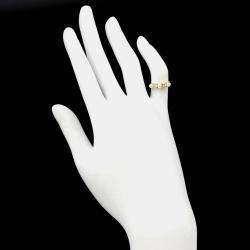 مملوكة مسبقًا Tiffany & Co. 18K Yellow Gold Baby Pearl & Diamond Ring EU 52