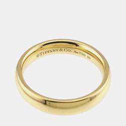 مملوكة مسبقًا Tiffany & Co. 18K Yellow Gold Forever Band Ring EU 49