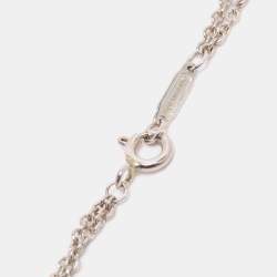 Pre Owned Tiffany & Co. Return To Tiffany Love Heart Tag Key Sterling Silver Bracelet