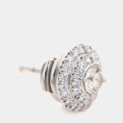 Pre Owned Tiffany & Co. Soleste Platinum, Diamond Stud Earrings