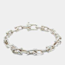 Pre Owned Tiffany & Co. Silver Hardware Link Bracelet