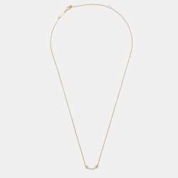 Pre Owned قلادة تيفاني & كو. تي سمايل ألماس ذهب وردي عيار 18 نموذج صغير