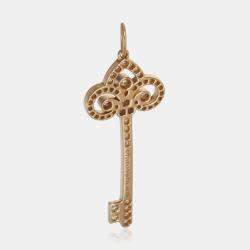 Pre Owned Tiffany & Co. Fleur De Lis 18K Rose Gold and Diamond Pendant
