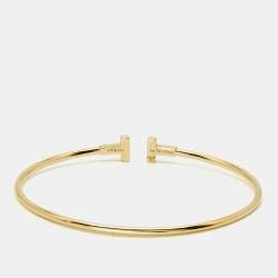 Pre Owned سوار تيفاني & كو. تيفاني تي ذهب أصفر عيار 18 ضيق واير