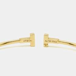 Pre Owned سوار تيفاني & كو. تيفاني تي ذهب أصفر عيار 18 ضيق واير