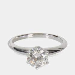 مملوكة مسبقًا Tiffany & Co. 1.12 ctw Platinum and Diamond Engagement Ring EU 52