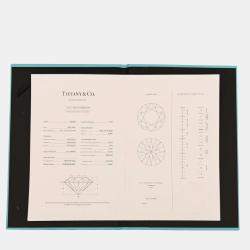 Pre Owned Tiffany & Co. 1.12 ctw Platinum and Diamond Engagement Ring EU 52