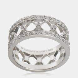 مملوكة مسبقًا Tiffany & Co. Voile Platinum Diamond Ring EU 51