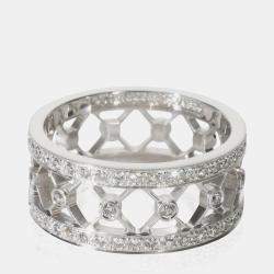 مملوكة مسبقًا Tiffany & Co. Voile Platinum Diamond Ring EU 51