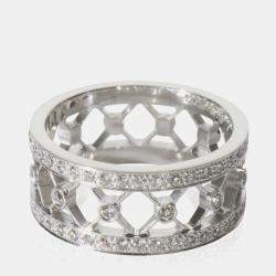 مملوكة مسبقًا Tiffany & Co. Voile Platinum Diamond Ring EU 51