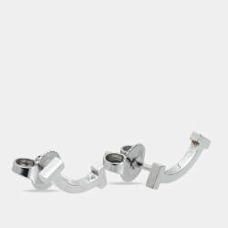 Pre Owned Tiffany & Co. Tiffany T Smile 18K White Gold Stud Earrings