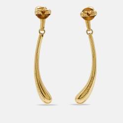 Pre Owned أقراط تيفاني & كو. ألسا بريتي دمعة ذهب أصفر عيار 18 