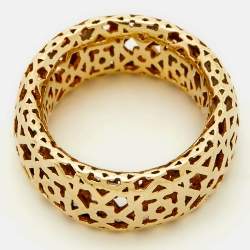 Pre Owned Tiffany & Co. Paloma Picasso Marrakesh 18k Yellow Gold Band Ring Size 53