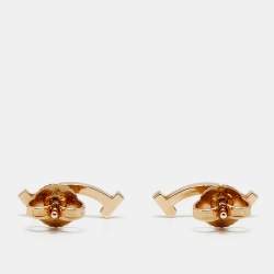 Pre Owned Tiffany & Co. T Smile Mini 18k Rose Gold Earrings