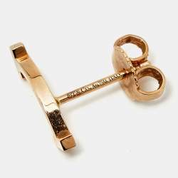 Pre Owned Tiffany & Co. T Smile Mini 18k Rose Gold Earrings