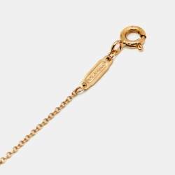 Pre Owned قلادة تيفاني & كو. تي سمايل ذهب وردي عيار 18 صغير