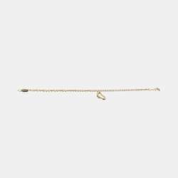 Pre Owned Tiffany & Co. Elsa Peretti Open Heart 18K Yellow Gold Bracelet