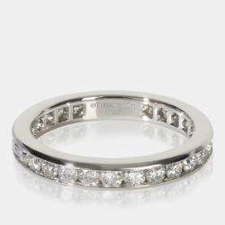Pre Owned Tiffany & Co. Eternity Band Platinum Diamond Ring EU 53