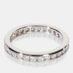 Pre Owned Tiffany & Co. Eternity Band Platinum Diamond Ring EU 53