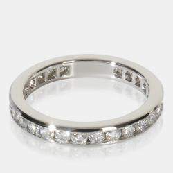 Pre Owned Tiffany & Co. Eternity Band Platinum Diamond Ring EU 53