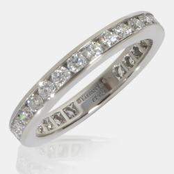 Pre Owned Tiffany & Co. Eternity Band Platinum Diamond Ring EU 53