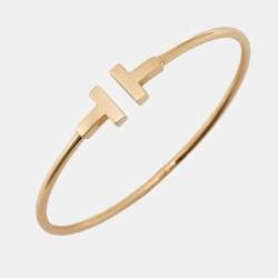 مملوكة مسبقًا سوار تيفاني & كو. تيفاني تي واير 18 ذهب وردي