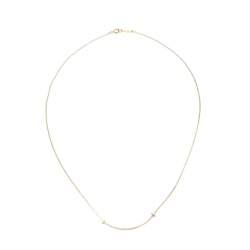 Pre Owned Tiffany & Co. Tiffany T Smile Diamond 18k Yellow Gold Necklace