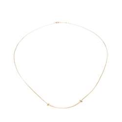 Pre Owned Tiffany & Co. Tiffany T Smile Diamond 18k Yellow Gold Necklace