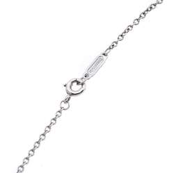 Pre Owned Tiffany & Co. Etoile Heart 5 Diamond Platinum Pendant Necklace
