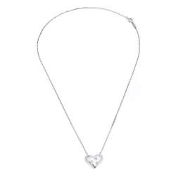 Pre Owned Tiffany & Co. Etoile Heart 5 Diamond Platinum Pendant Necklace