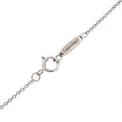 Pre Owned Tiffany & Co. 18K White Gold and Diamond Set Ladybug Pedant Chain Necklace