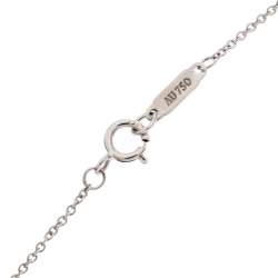 Pre Owned Tiffany & Co. 18K White Gold and Diamond Set Ladybug Pedant Chain Necklace