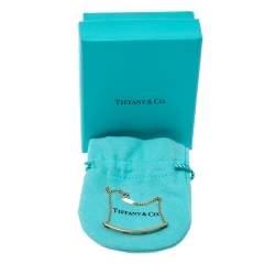 Pre Owned Tiffany & Co. Atlas Pierced Diamond 18K Rose Gold Bracelet