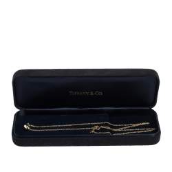 مملوكة مسبقًا قلادة تيفاني آند كو. إتوال بلاتين ذهب أصفر عيار 18 ألماس قلب