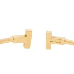 Pre Owned Tiffany & Co. T Wire 18K Yellow Gold Bracelet