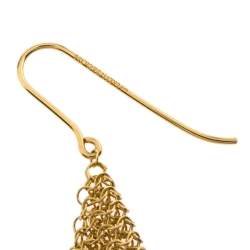 Pre Owned أقراط تيفاني & كو. ألسا برتل خطاف طويل ذهب أصفر عيار 18 وشاح شبك 