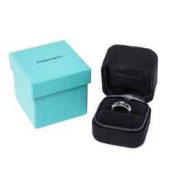 Pre Owned خاتم تيفاني آند كو خاتم تيفاني 1837  ذهب أبيض عيار 18 ذهب أبيض مقاس 48