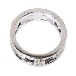 Pre Owned خاتم تيفاني آند كو خاتم تيفاني 1837  ذهب أبيض عيار 18 ذهب أبيض مقاس 48