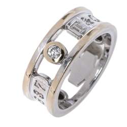 Pre Owned خاتم تيفاني آند كو خاتم تيفاني 1837  ذهب أبيض عيار 18 ذهب أبيض مقاس 48