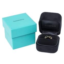 مملوكة مسبقًا Tiffany & Co. Infinity 18K Yellow Gold Ring Size 50